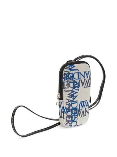 Shop Jw Anderson Logo-jacquard Phone Pouch In Neutrals