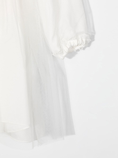 Shop Il Gufo Ruffle-detail Tulle Dress In White