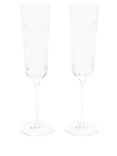 Shop Ralph Lauren Coraline Champagne Glasses In White