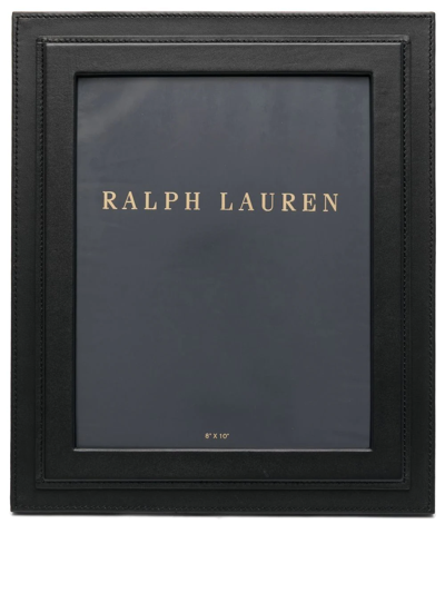 Shop Ralph Lauren Brennan Leather Photo Frame (8cm X 10cm ) In Black
