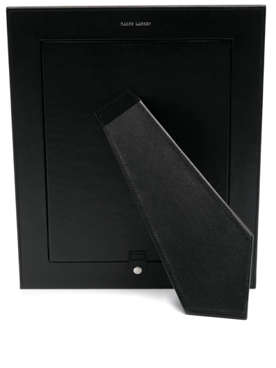 Shop Ralph Lauren Brennan Leather Photo Frame (8cm X 10cm ) In Black