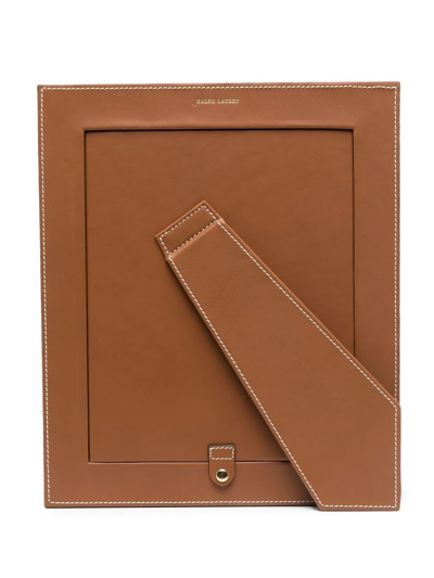 Shop Ralph Lauren Brennan Leather Photo Frame ( 8cm X 10cm) In Brown