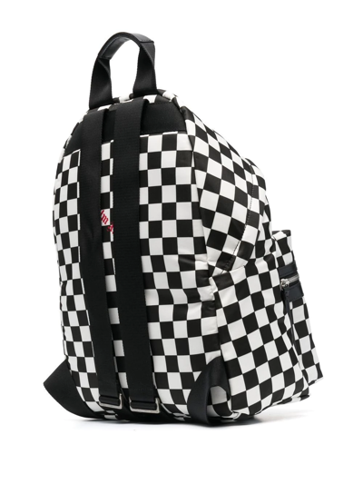 Shop Palm Angels Damier Check Print Backpack In White