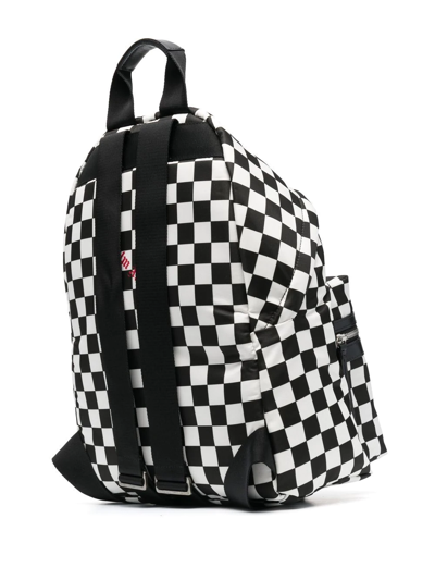 Palm Angels Damier Check Print Backpack In White