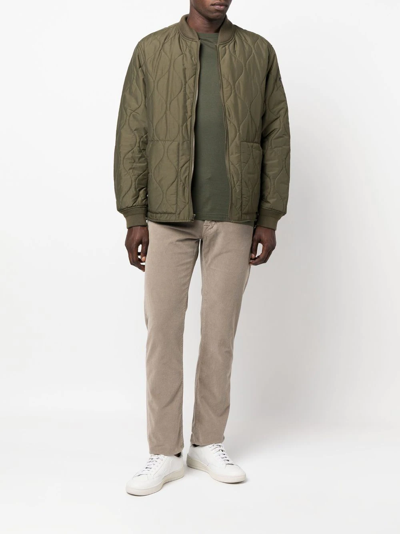 Jacob Cohen Skinny-cut Logo-patch Trousers In Neutrals