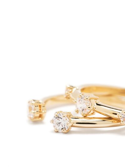 Swarovski Contella Ring (set Of Two) In Gold