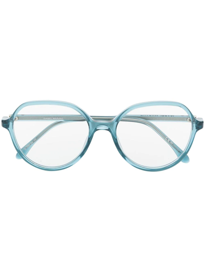 Shop Isabel Marant Eyewear Round-frame Optical Glasses In Blue
