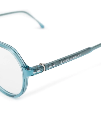 Shop Isabel Marant Eyewear Round-frame Optical Glasses In Blue