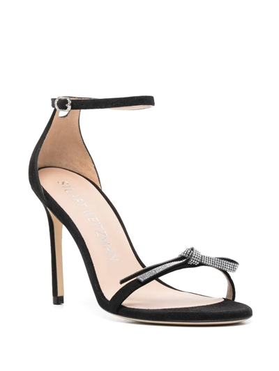 Stuart Weitzman 100mm Open-toe Platform Sandals In Black