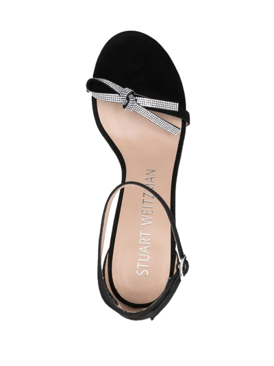 Stuart Weitzman 100mm Open-toe Platform Sandals In Black