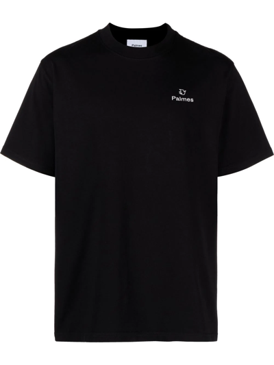 Shop Palmes Allan Logo-print T-shirt In Black