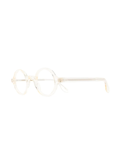 Shop Moscot Round-frame Glasses In Neutrals