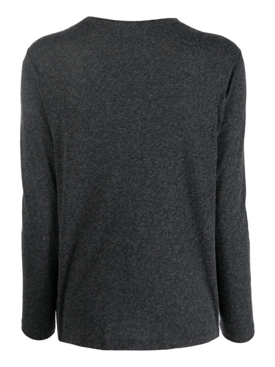 Shop Majestic Cashmere Long-sleeve Top In Grey