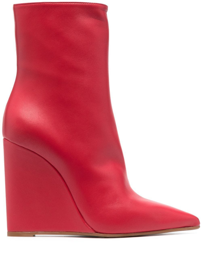 Shop Le Silla Kira 120mm Ankle Boot In Red