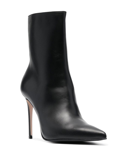 Shop Le Silla 110mm Eva Leather Ankle Boots In Black
