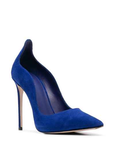 Shop Le Silla Ivy Scalloped Pumps In Blue