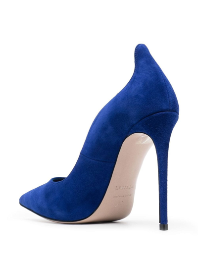 Shop Le Silla Ivy Scalloped Pumps In Blue