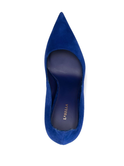 Shop Le Silla Ivy Scalloped Pumps In Blue