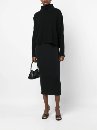 Shop Dušan High-waisted Pencil Skirt In Black