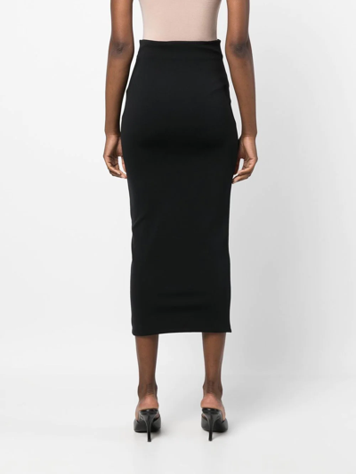 Shop Dušan High-waisted Pencil Skirt In Black