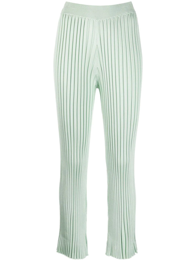 Shop Jil Sander Pleated Straight Trousers In Green