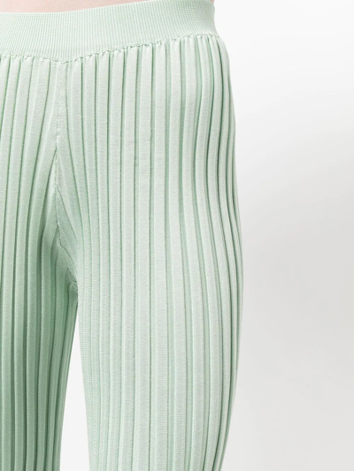 Shop Jil Sander Pleated Straight Trousers In Green