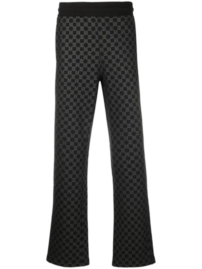 Shop Moncler Monogram-print Track Pants In Black