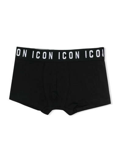 Shop Dsquared2 Two-pack Icon Boxer Briefs In Black