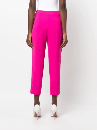 Shop Blanca Vita Pratolina Cropped Straight-leg Trousers In Pink