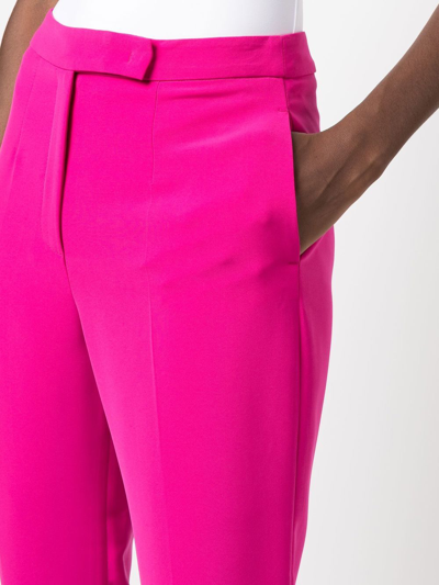 Shop Blanca Vita Pratolina Cropped Straight-leg Trousers In Pink