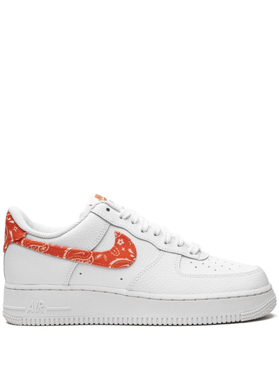 Shop Nike Air Force 1 Low "orange Paisley" Sneakers In White