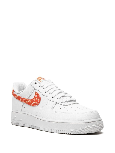 Shop Nike Air Force 1 Low "orange Paisley" Sneakers In White