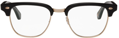 Shop Garrett Leight Black Elkgrove Glasses In Bk-g