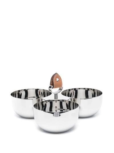 Polo Ralph Lauren Wyatt Triple But Bowls In Silver
