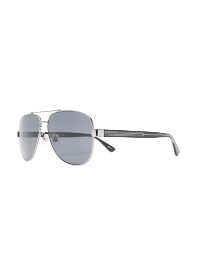 Gucci Round-frame Sunglasses In Silver