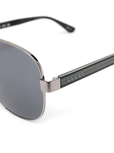 Gucci Round-frame Sunglasses In Silver