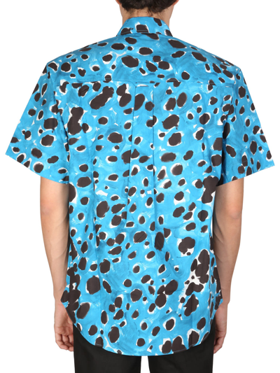 Shop Marni Pop Dots Print Shirt In Celeste