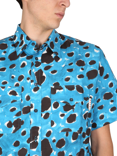 Shop Marni Pop Dots Print Shirt In Celeste