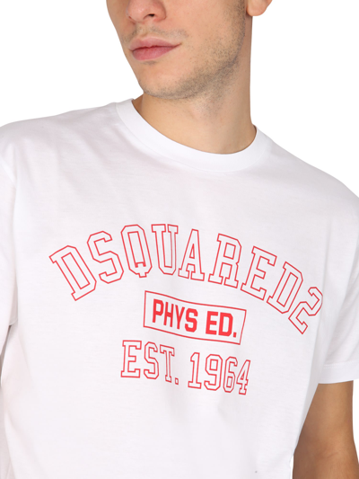 Shop Dsquared2 T-shirt D2 Phys. Ed. Cool In Bianco