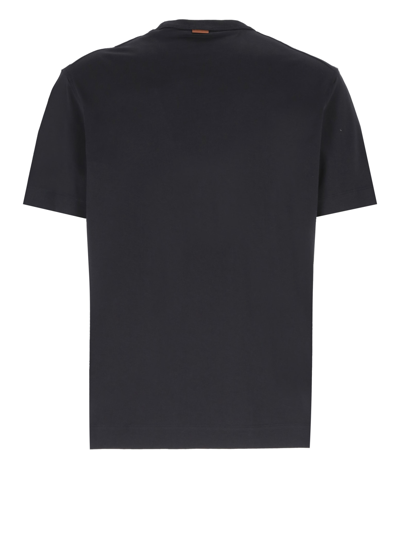 Shop Z Zegna T-shirt With Logo In Blue