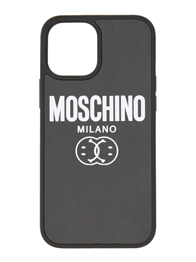 Shop Moschino Cover Compatible With Iphone 12 Pro Max In Nero