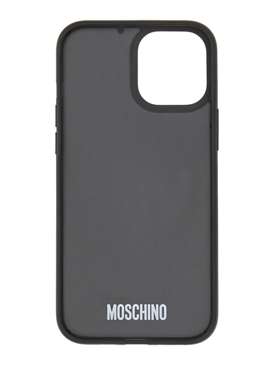 Shop Moschino Cover Compatible With Iphone 12 Pro Max In Nero