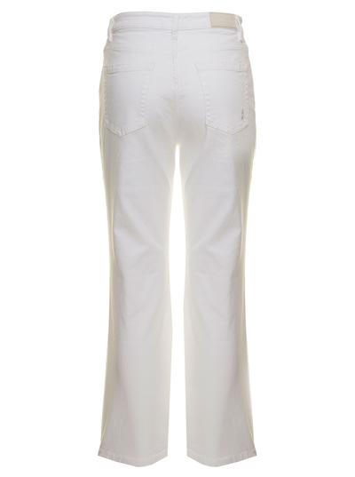 Shop Icon Denim White Pam Mini Flare Jeans In Denim  Woman