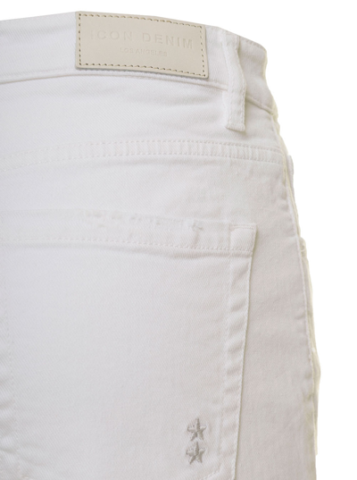 Shop Icon Denim White Pam Mini Flare Jeans In Denim  Woman