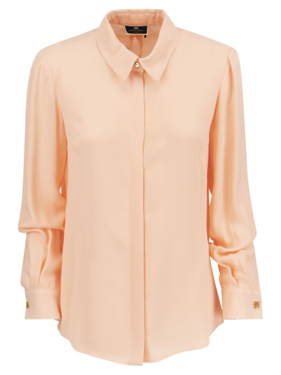 Shop Elisabetta Franchi Classic Long Sleeve Shirt In Pink