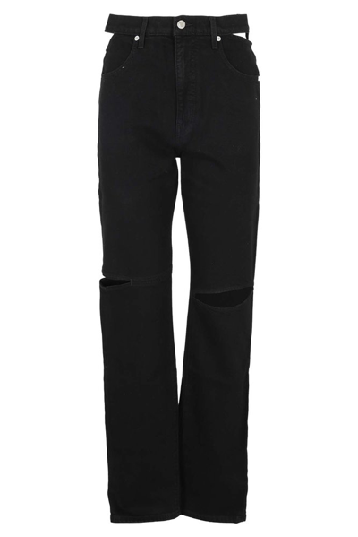 Shop Helmut Lang Cut In Black