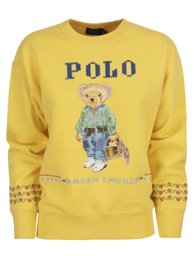 Shop Polo Ralph Lauren Polo Bear In Yellow