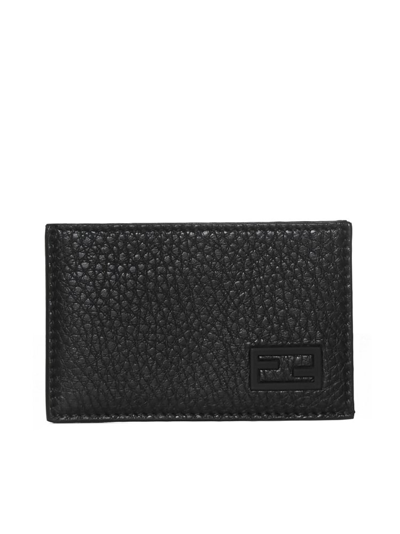 Shop Fendi Logo Embossed Bi In Black