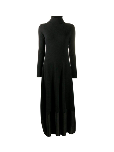 Shop Jil Sander Longline Contrast Panel Dress In Black