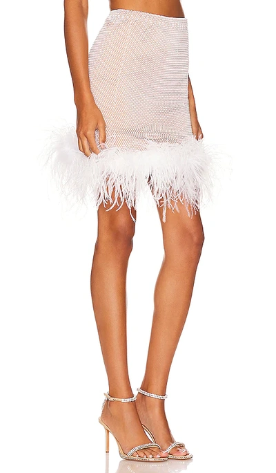 Shop Santa Brands Feathers Mini Skirt In White